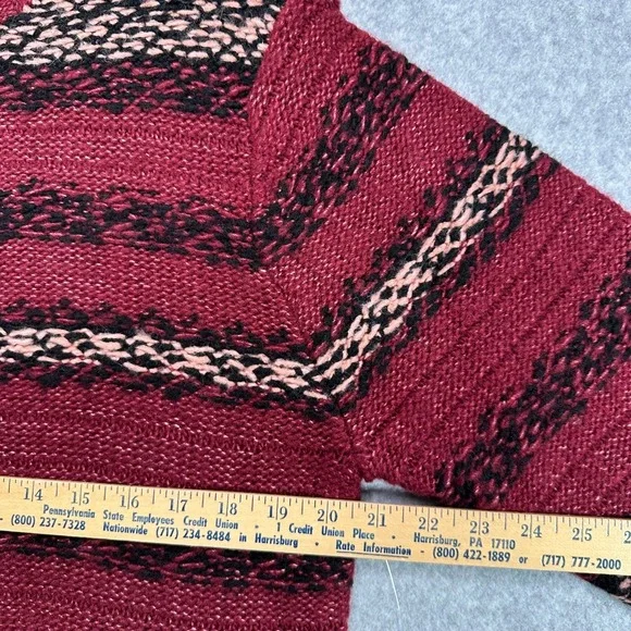 Lucky‎ Brand Fair Isle Jacquard Crew Neck Sweater Cabernet Combo Mens Size Large - Picture 7 of 12